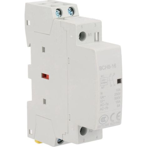 Contacteur secteur domestique 2P 16A 24V 2NO 50/60HZ sur rail DIN, haute qualité (1/5)