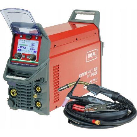 MÁQUINA DE SOLDAR SEMIAUTOMÁTICA IDEAL EXPERT MULTI PULSE 230 PFC 4 en 1 Pro5 MIG TIG MMA (1/5)