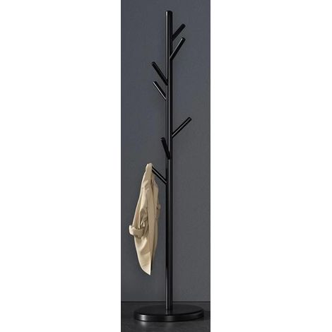 Porte-manteaux Noir - 7 crochets - D 38 x H 181 cm - Portemanteaux design - Livraison gratuite