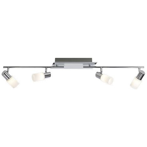 Clapton Foco 4 Spot Led Cromo y Cristal Blanco L96 cm Trio Lighting (1/3)