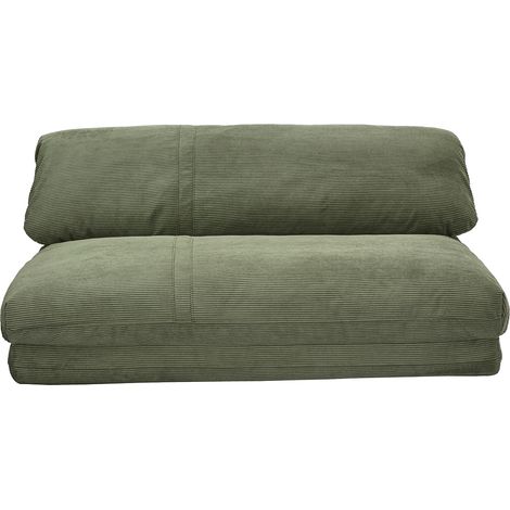 Zweisitzer-Schlafsofa aus khakifarbenem Samt-Cordstoff SPENCER