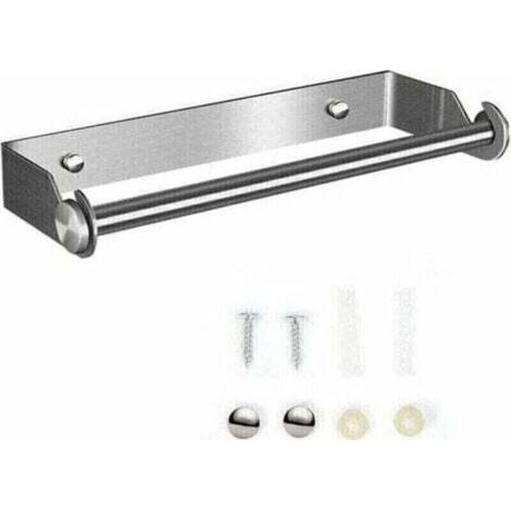 Derouleur Essuie Tout, Derouleur Porte Sopalin, Devidoir Porte Essuie Tout Mural, Distributeur Papier Aluminium Sopalin et Film, Support Sopalin Mural Déroulant de Rouleau Cuisine sopalin (Argent)--T (1/4)