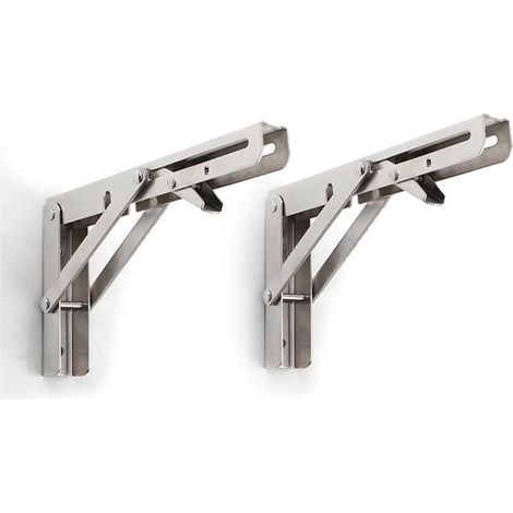 Support Billy en acier inoxydable épaissi 8 pouces 2 seulement table à charnière pliante à angle droit à 90 degrés et dossier de chaise,Pour meubles de maison, portes et fenêtres, etc. (1/6)