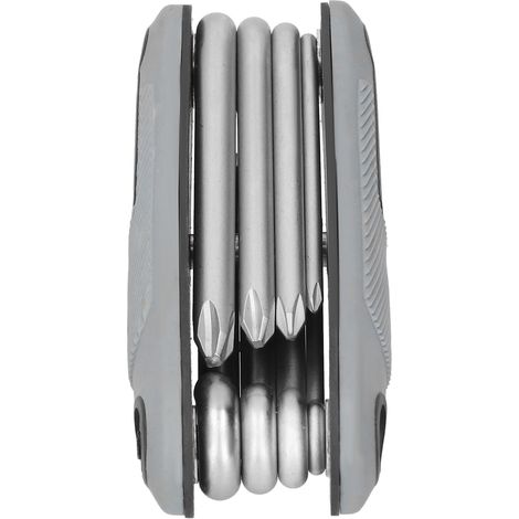 Clé multifonction pliante 0616C, tournevis cruciforme et plat, 8 embouts en acier 6150, outil compact polyvalent pour bricolage et réparations. (1/5)