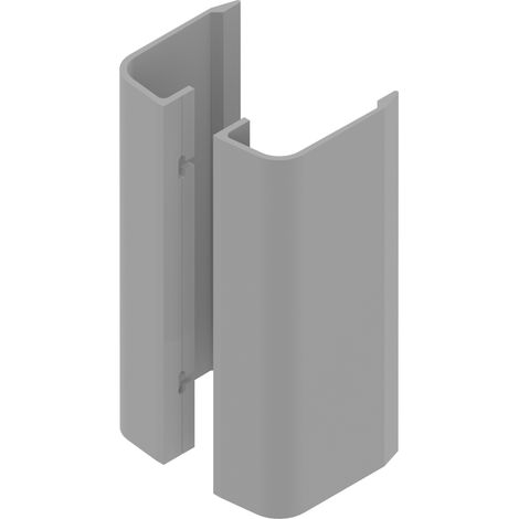 Paire de poignée aileron 250mm gris RAL9006 LA CROISEE DS DS6823 P007