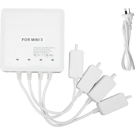 Chargeur de batterie drone 4 voies station de charge UAV avec port USB pour DJI Mini 3 Pro, prise AU 100-240V (1/5)