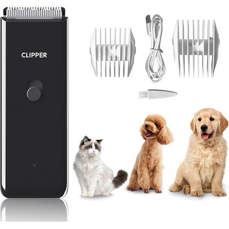 Ensemble de tondeuse pour chiens et chats, silencieux, portable, électrique, rechargeable par USB, sans fil.-AquaForge (1/3)