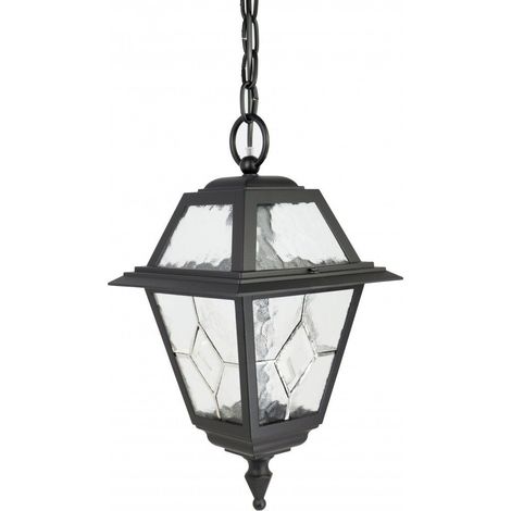 Lampada sospesa esterna Witraż nera 72cm E27 IP43 (1/5)