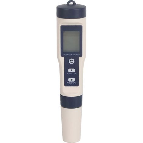 EZ-9909 5-in-1-Funktions-Wasserqualitätsmessgerät: pH-Wert-, Salzgehalts-, TDS- und EC-Tester mit Hintergrundbeleuchtung