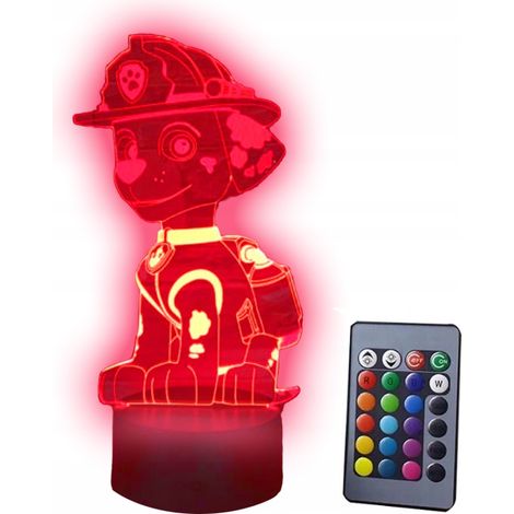 3D-LED-Lampe PAW Patrol Marshall Mix-Farben + Fernbedienung (1/5)