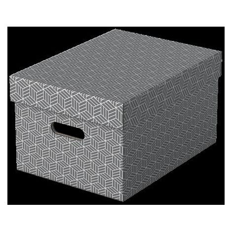 Esselte Modernes Aufbewahrungsboxen-Set in Grau aus Recyclingkarton (1/3)