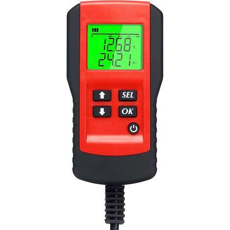 Testeur numérique de batterie de voiture 12 V : analyseur de charge, de pourcentage de durée de vie, de tension, de résistance et de capacité de décharge profonde. (1/2)
