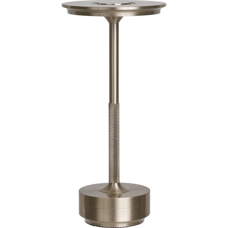 Lampada da tavolo Lyneham ricaricabile in alluminio argento