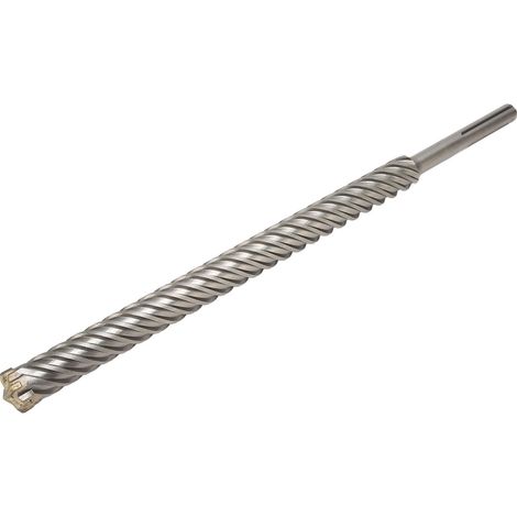 Foret à percussion pour marteau perforateur 32 x 500 mm, 6 goujures, pointe carbure, pour brique, béton et pierre. (1/5)