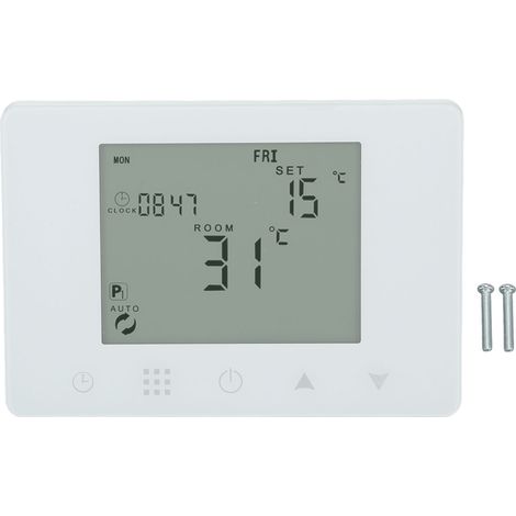 Ortviai Thermostat Intelligent Sans Fil RF Programmable pour Chauffage Électrique et Plancher Chauffant – Écran LCD Rétroéclairé