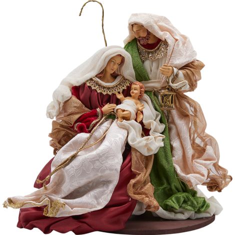 Natività "King" con base, tessuti di qualità, presepe da 40 cm (1/2)