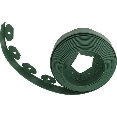 Kit de bordure de jardin en PE en forme de L, facile à déformer et sans creuser, pour l'aménagement paysager, vert, 5 x 5 x 1000 cm / 2 x 2 x 393,7 pouces (1/5)