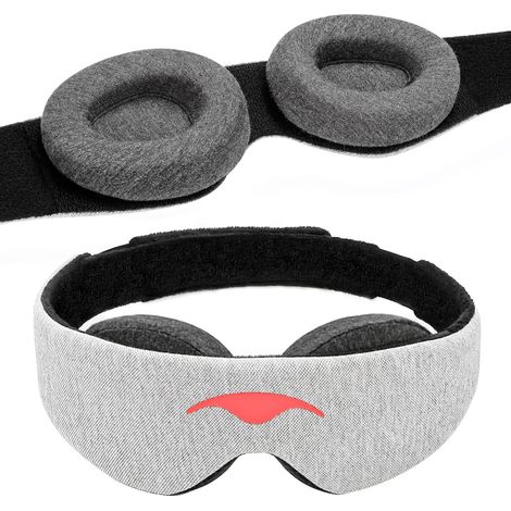Maschera per dormire adatta - Maschera oscurante al 100% - Nessuna pressione sugli occhi - Vestibilità regolabile - Maschera per dormire ideale per chi ha il sonno leggero e per i viaggiatori