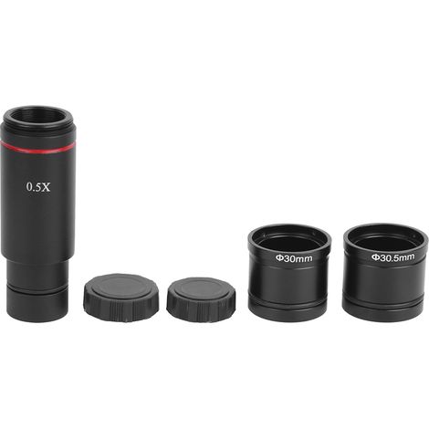 Microscope 0.5X C-Mount adaptateur caméra, réducteur lentille pour interface CCD AmScope (1/5)