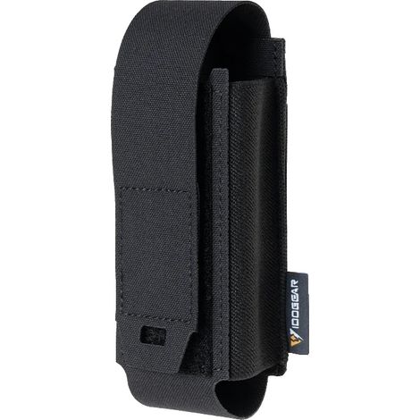 Soporte para linterna, compatible con Molle, almacenamiento versátil, negro. (1/2)