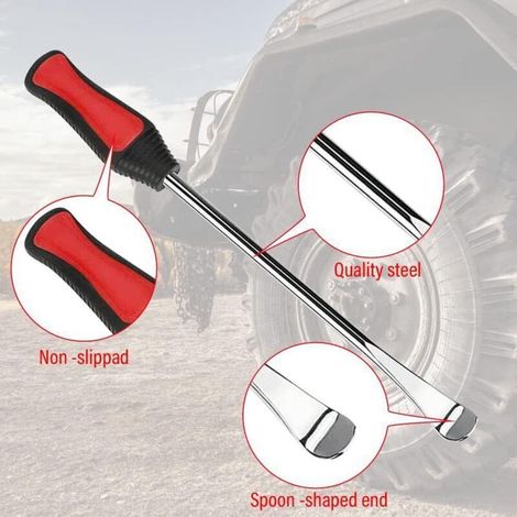 Démonte-pneus manuel, 3 pièces, 30 cm, pour voiture, moto, vélo, en acier au manganèse, pour moto et voiture