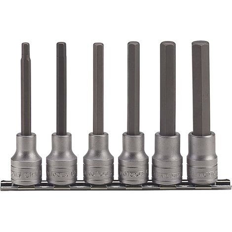 Jeu dembouts sur douille hex long 1/2" 6 pcs Teng Tools M1211