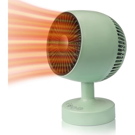 Chauffage d’appoint mini portable, céramique PTC, protection automatique, pour bureau et chambre. (1/5)