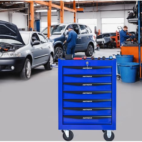 Mobile portautensili 7 cassetti con ruote in acciaio OKMYHOME