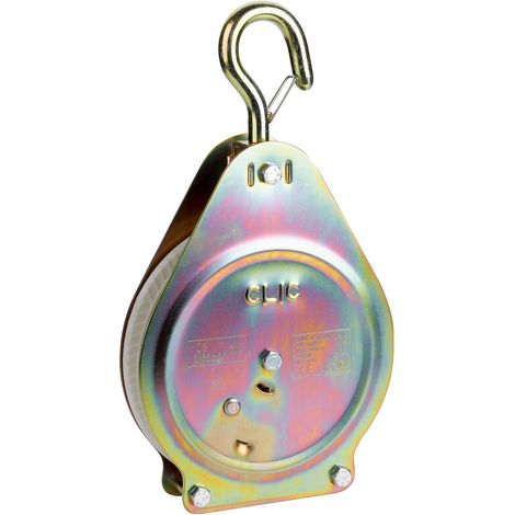 Poulie à cliquet 230 mm – Charge maximale 80 kg – Blocage automatique – Pour cordes diamètre 20/22 mm – Corderie Mesnard