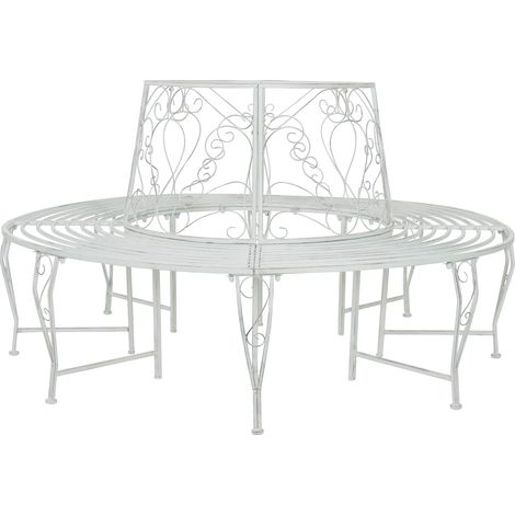 vidaXL Banc d'Arbre 8-Nombre de places Ø 160 x 89 cm Acier
