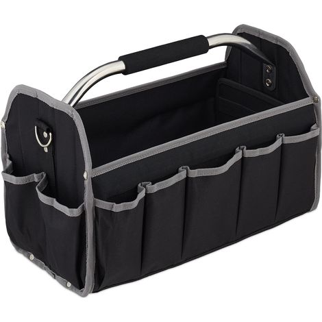 Borsa portautensili aperta per il trasporto spazio di archiviazione 40 x 30 x 15 cm in poliestere nero 130011423
