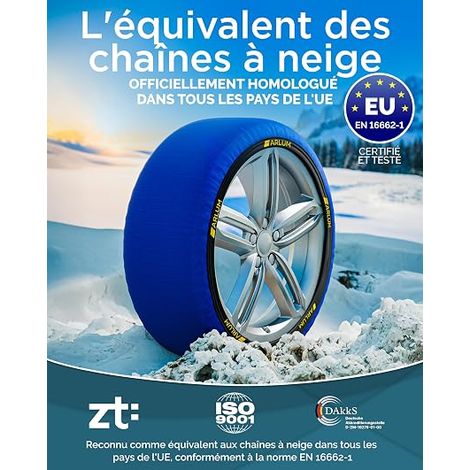 ARLUM Chaussettes à Neige Textile - Chaussette Neige pour Auto. Snow Sock Taille M pour R13-R19 M (1/4)