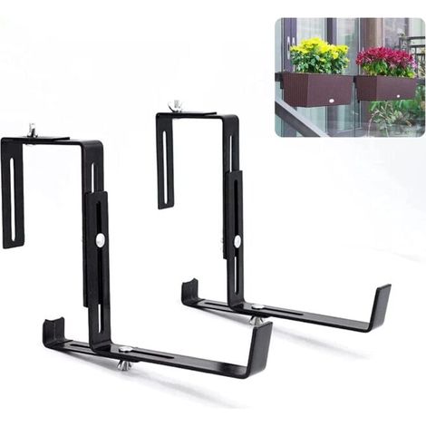 Flowerpot stand anthracite - Stable and width-adjustable flowerpot stand - Metal flowerpot stand for balcony YMYNY (1/4)