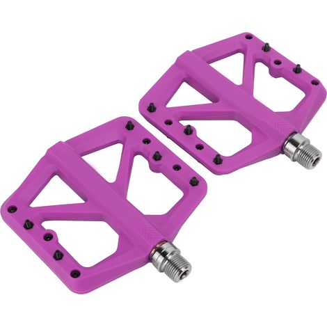 Fahrradpedale, perfekt abgedichtet, ausreichend breit, guter Grip, rutschfeste Cleats, Flatpedale für Mountainbikes, lila (1/5)