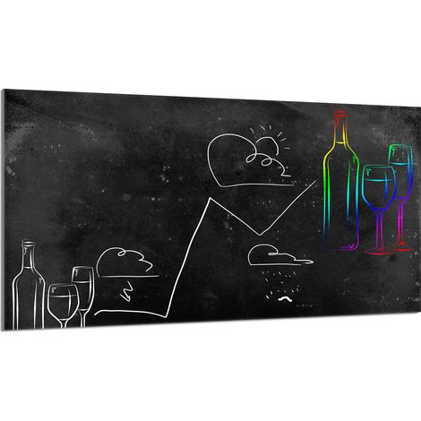 Glasschutzplatte für Herd 90x52 Schwarz (1/5)