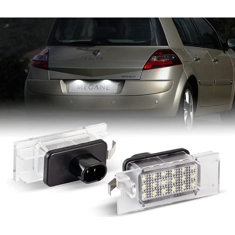 Lot de 2 éclairages de plaque LED pour Clio III et Megane II avec Canbus, LED 18 x 2835 SMD (1/5)