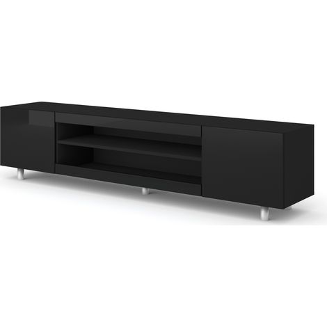Mueble TV KATE 189 cm negro brillante (1/4)