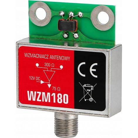 Amplificador de antena cerámica blindada WZM180 de 30 dB DVB-T2 12V (1/4)