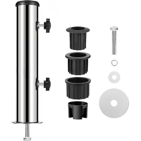 Piquet de parasol, support de mât de parasol, poteau de parasol, foret pour parasol, support universel pour parasol d'extérieur, pièces détachées f (1/5)