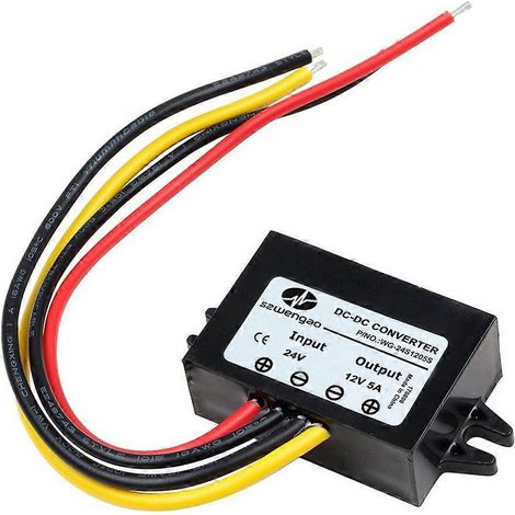 Convertisseur de puissance abaisseur CC professionnel 18-36 V vers 12 V 5 A avec stabilisateur CC-CC-6.3X3.2cm (1/2)