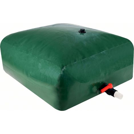 Werka Pro – Cuve souple récupérateur d'eau de pluie 500 litres – PVC épais soudé 0,7mm – Vanne 1/4 de tour – Entrée d'eau 1'' avec bouchon