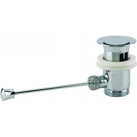 Valentin – Bonde de lavabo automatique en laiton avec tirette horizontale – Débit rapide – Conçue pour un usage hygiénique – Évacuation efficace (1/3)
