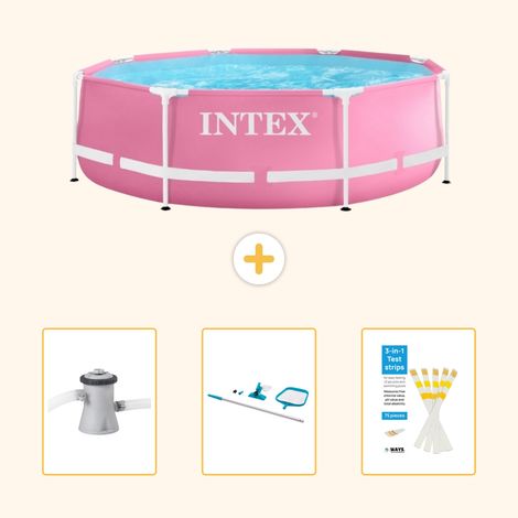 Intex Piscine Tubulaire Ronde - 244x76 cm - 4-pièces  SCB82 (1/5)
