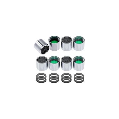 Lot de 8 aérateurs M18 pour robinets – Économiseur d’eau avec joints pour cuisine et salle de bain, compatible avec la plupart des robinets.
