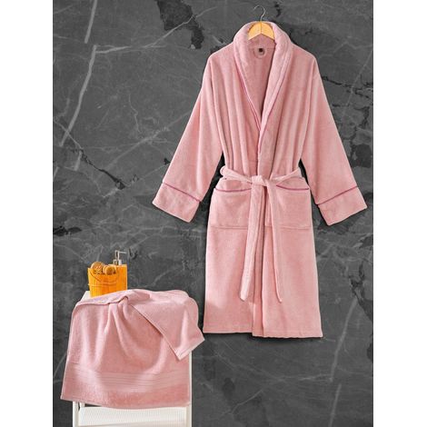 Albornoz, bata, bata de sauna Set 50 x 90 cm (1 Piece) / 500 gr/m² 100% Algodón (1/2)