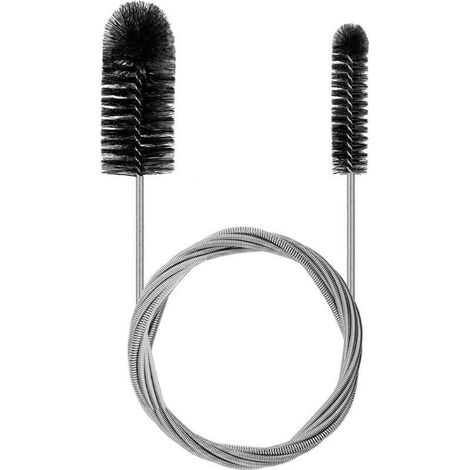 Brosse de Nettoyage 200 cm Petit Goupillon Long Ecouvillon Evier Goupillon Nettoyage Canalisation Flexible Bicéphale Brosse pour Trbou de Vidange