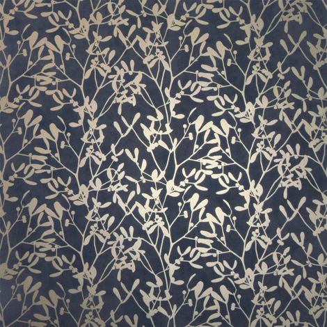 Arthouse Botanica Leaf Navy Gold Wallpaper Luxurious Paste The Paper Vinyl (1/4)