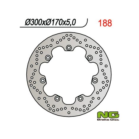 Disco de freno de acero para Kawasaki GPZ 1100/VN 1500, delantero/trasero, 300x170x5