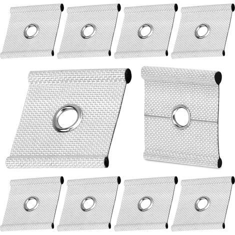 Lot de 10 œillets de passepoil pour rail de passepoil 5/6 mm – 7/8 mm, crochets de passepoil pour camping, caravane, auvent, tente de camping (argenté) (1/5)