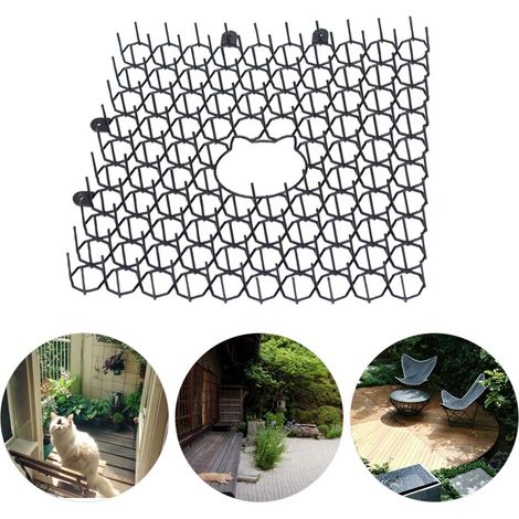 Tapis anti-épines pour chat en plastique pour animaux de compagnie Tapis répulsif pour chat et chien de jardinage. (1/4)